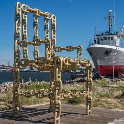 Ventspils Golden Chain Chair, Latvia