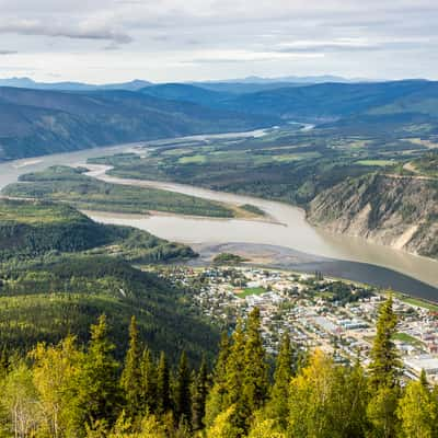 View over Dawson City, Canada