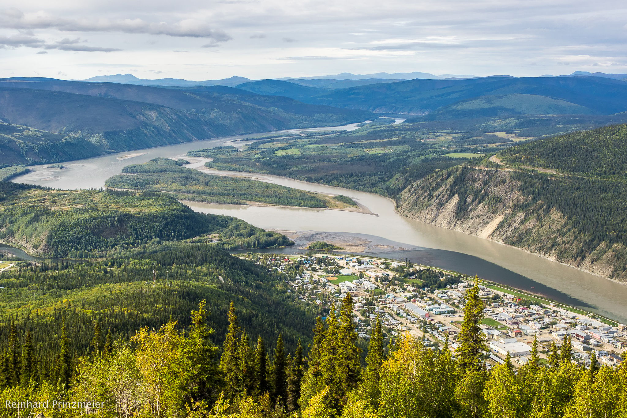 View over Dawson City, Canada