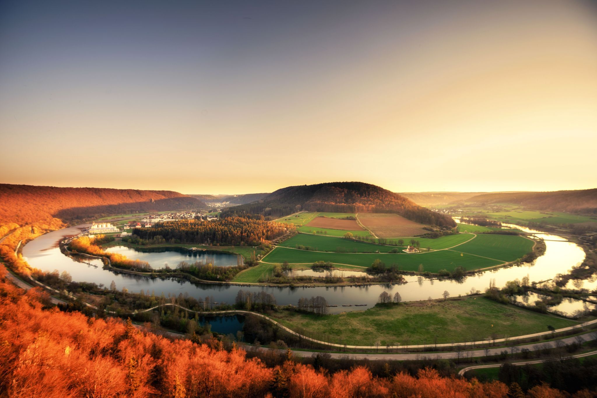 View point Falkenhorst close to Gundlfing, Germany