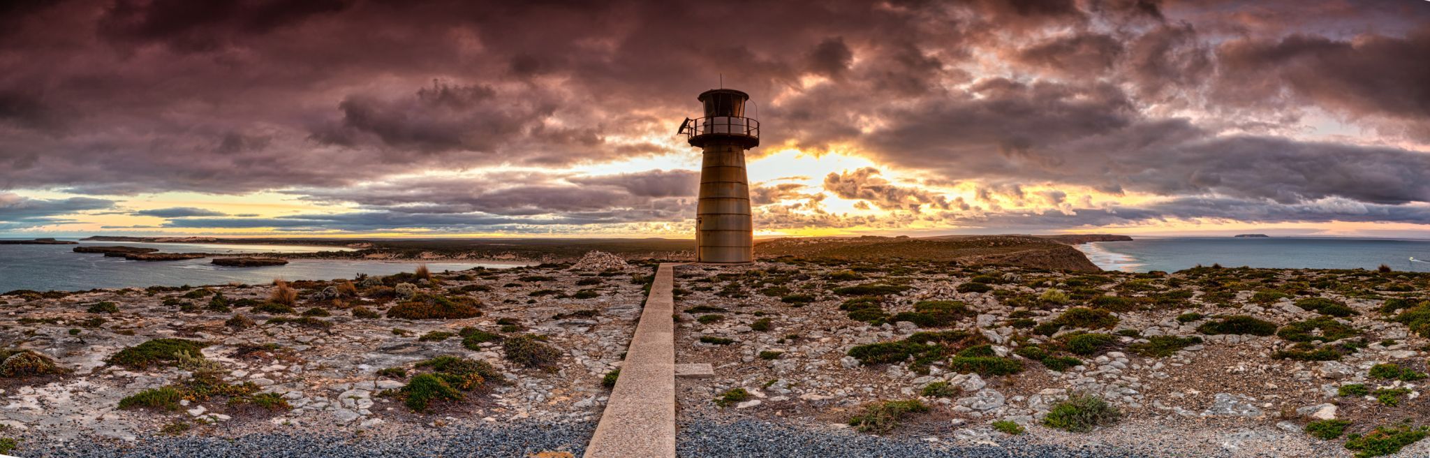 West Cape Lighthouse, Pano, Yorke Peninsula, Australia