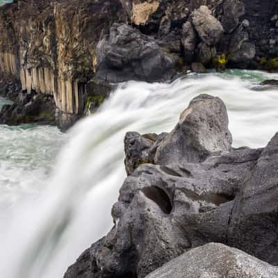 Aldeyjarfoss from the side, Iceland