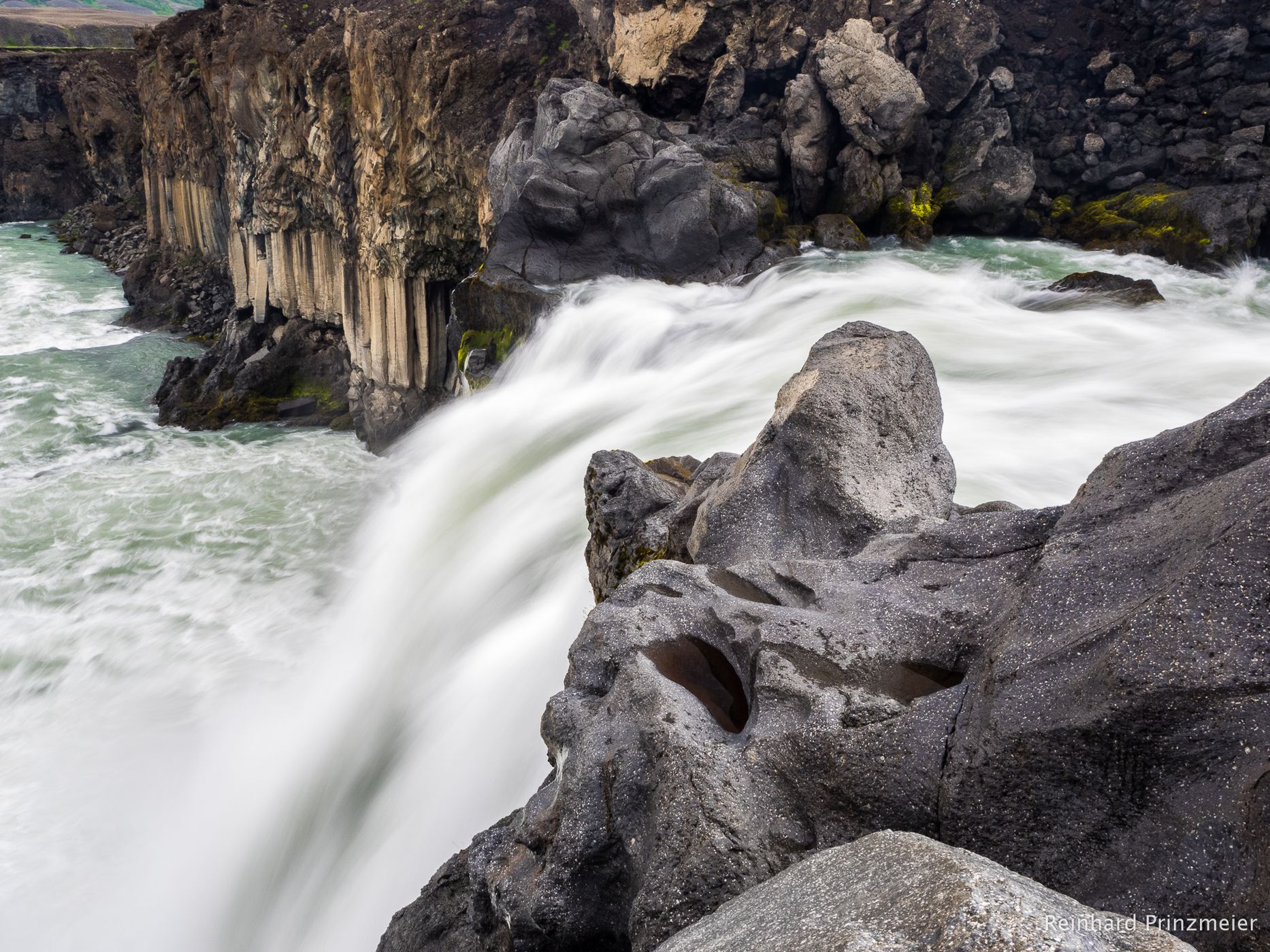 Aldeyjarfoss from the side, Iceland