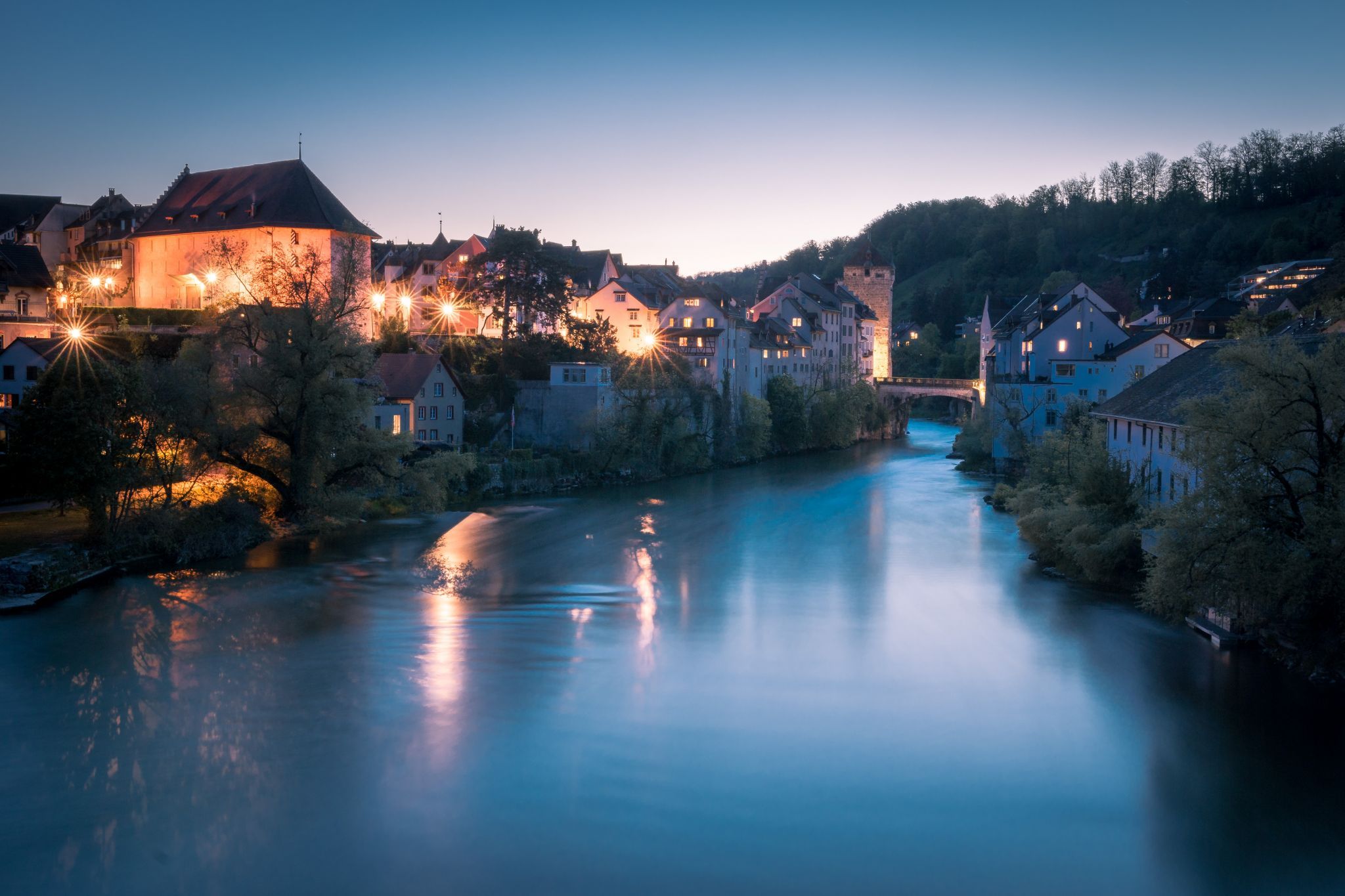 Bridge over the Aare river, Switzerland
