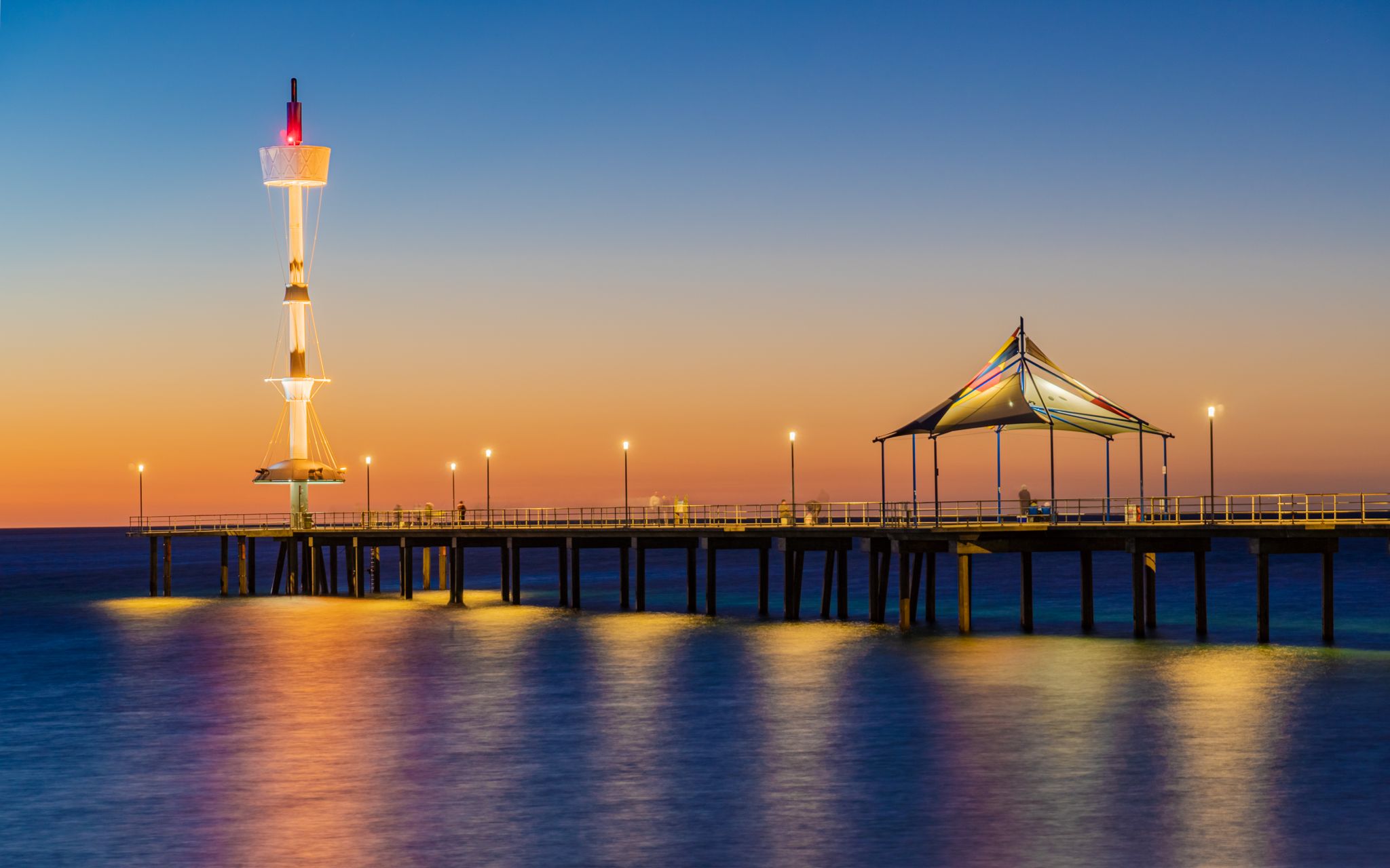 View of the Brighton Jetty, Adelaide, Australia