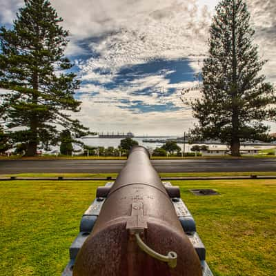 Cannon over looking the harbour, Portland, Victoria, Australia