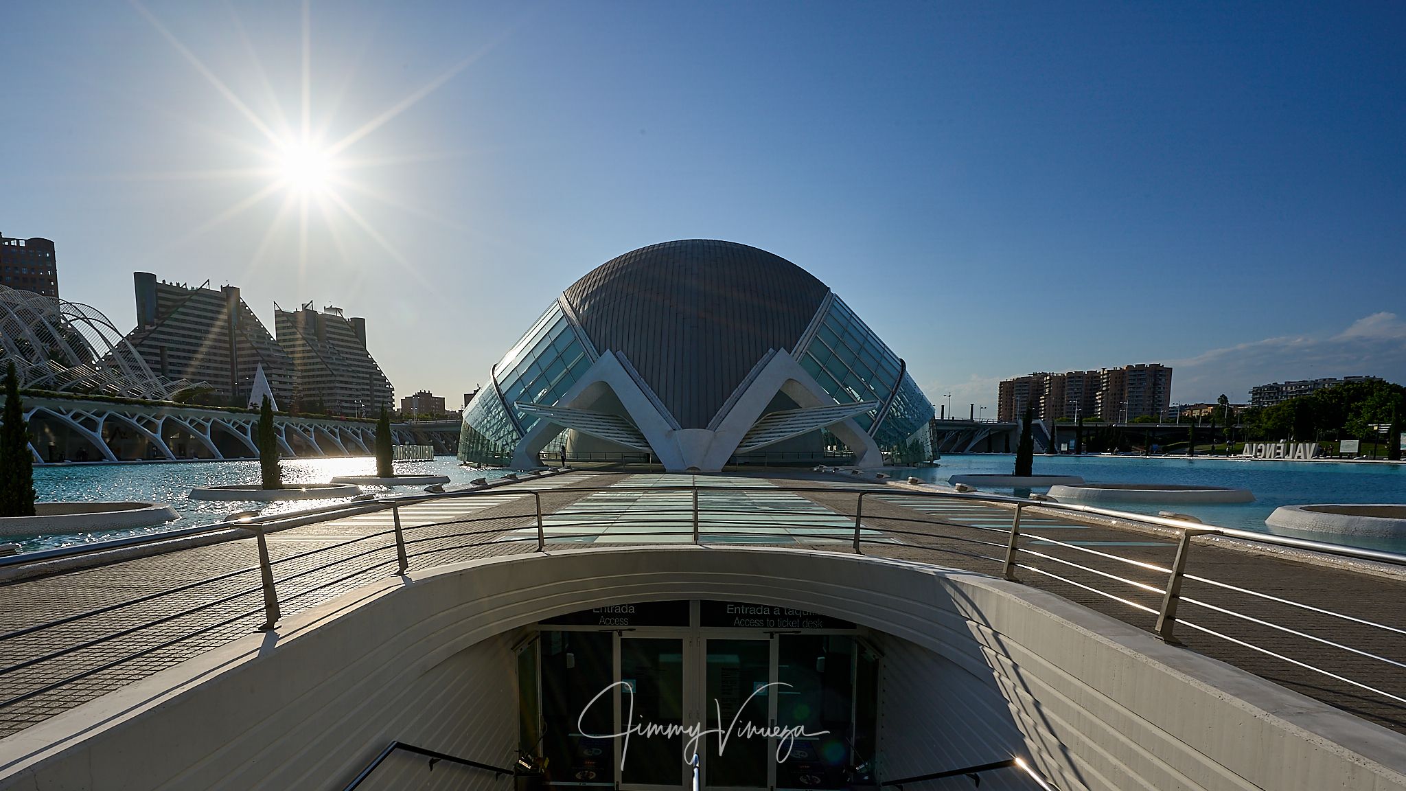 Front of L’Hemisfèric, Valencia, Spain