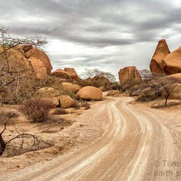 D1925 road at Spitzkoppe, Namibia