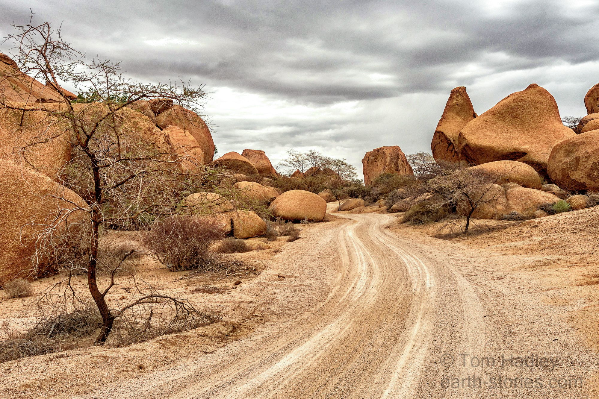D1925 road at Spitzkoppe, Namibia