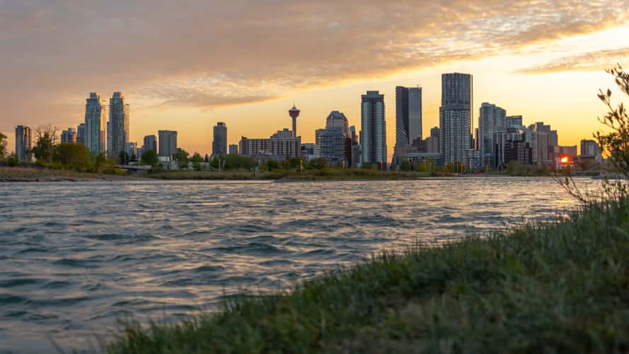 Downtown Calgary from St. Patrick's Island