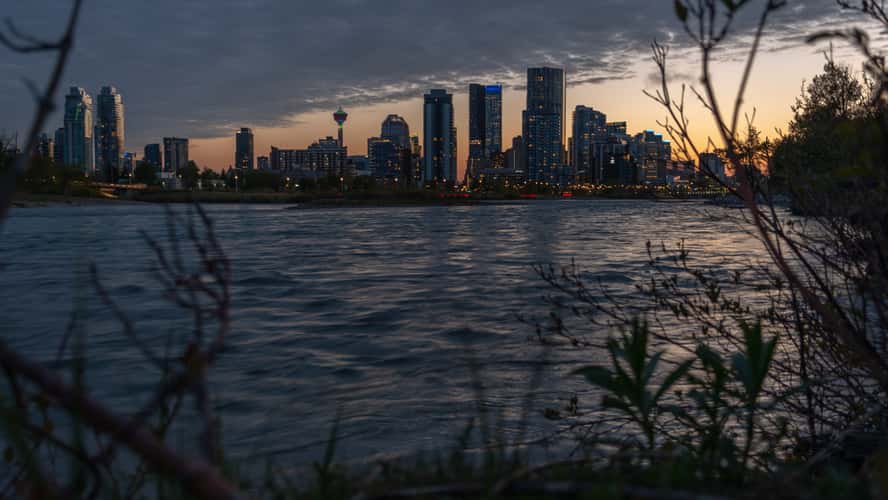 Downtown Calgary from St. Patrick's Island