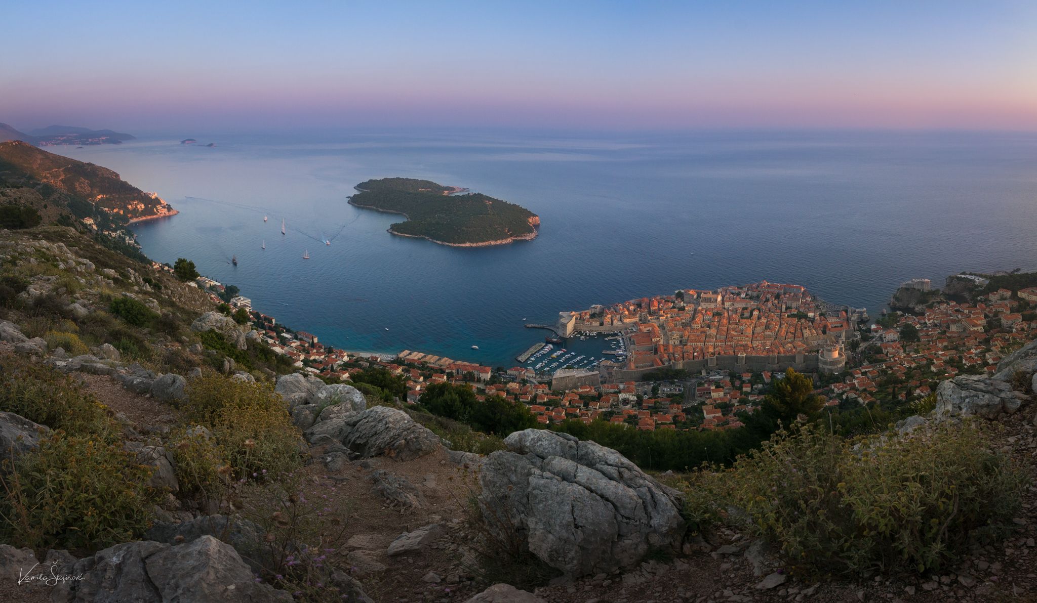 Dubrovnik view from Mount Srđ, Croatia