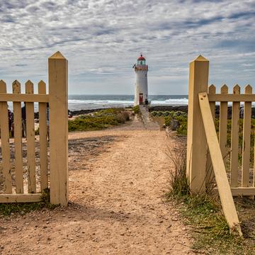 Gate to Port Fairy Lighthouse, Griffith Island, Victoria, Australia