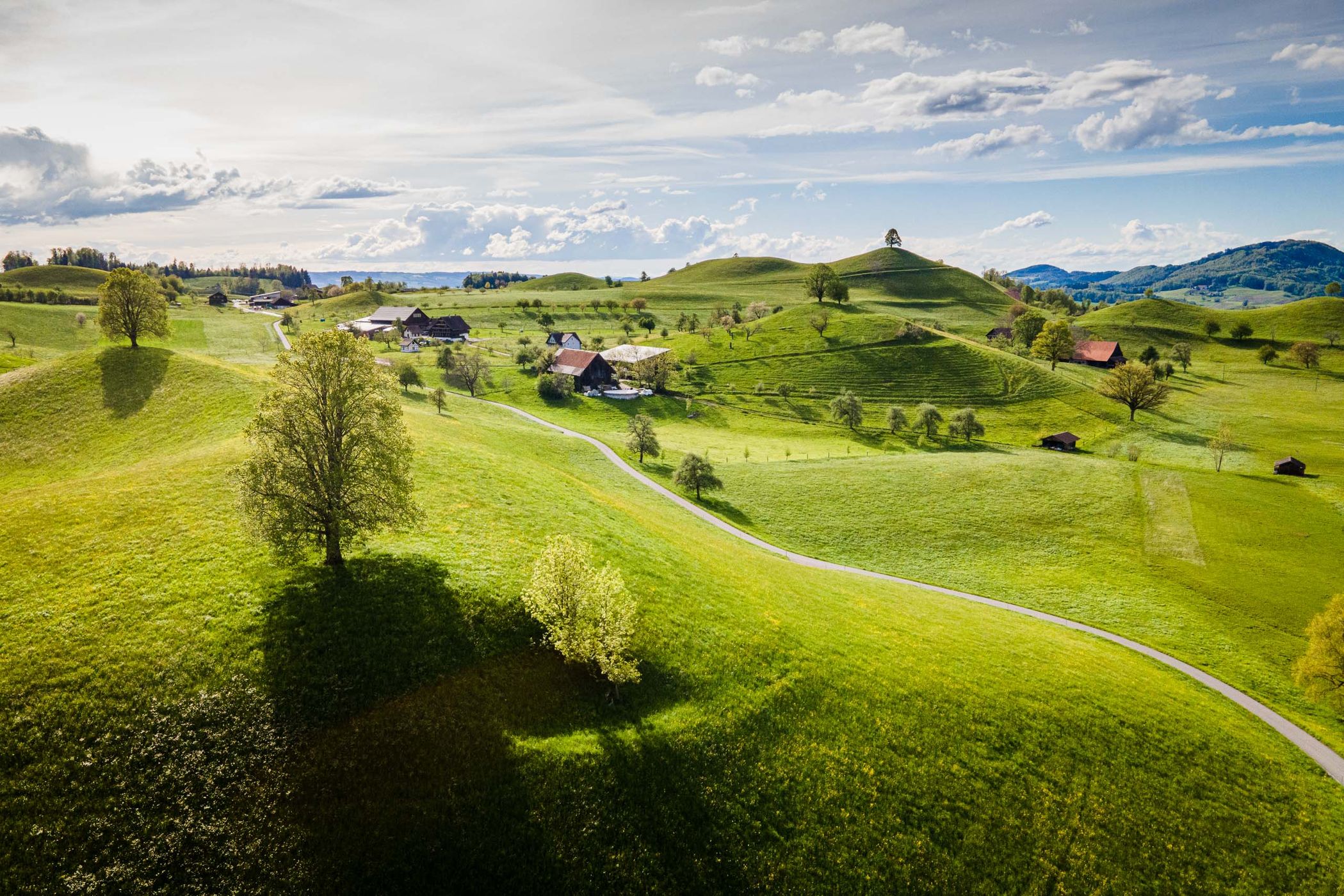 Menzigen drumlins (hills), Switzerland