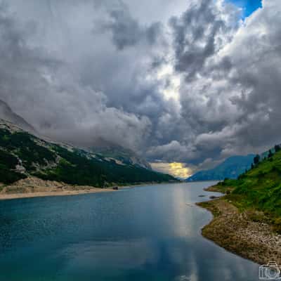 Lago Fedaia, Marmolada, Italy