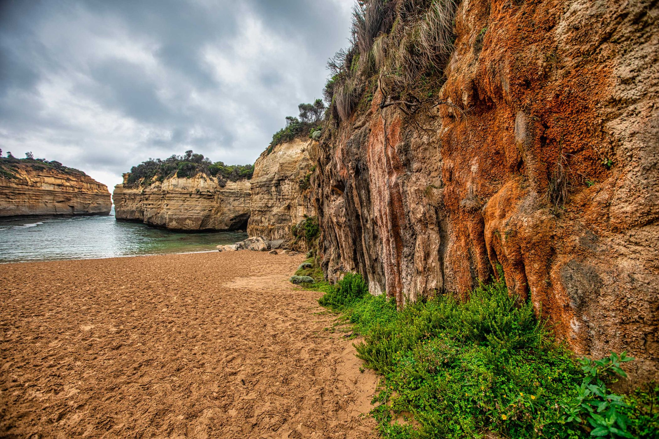 Loch Ard Gorge wall, Great Ocean Road, Pt Campbell, Vic, Australia