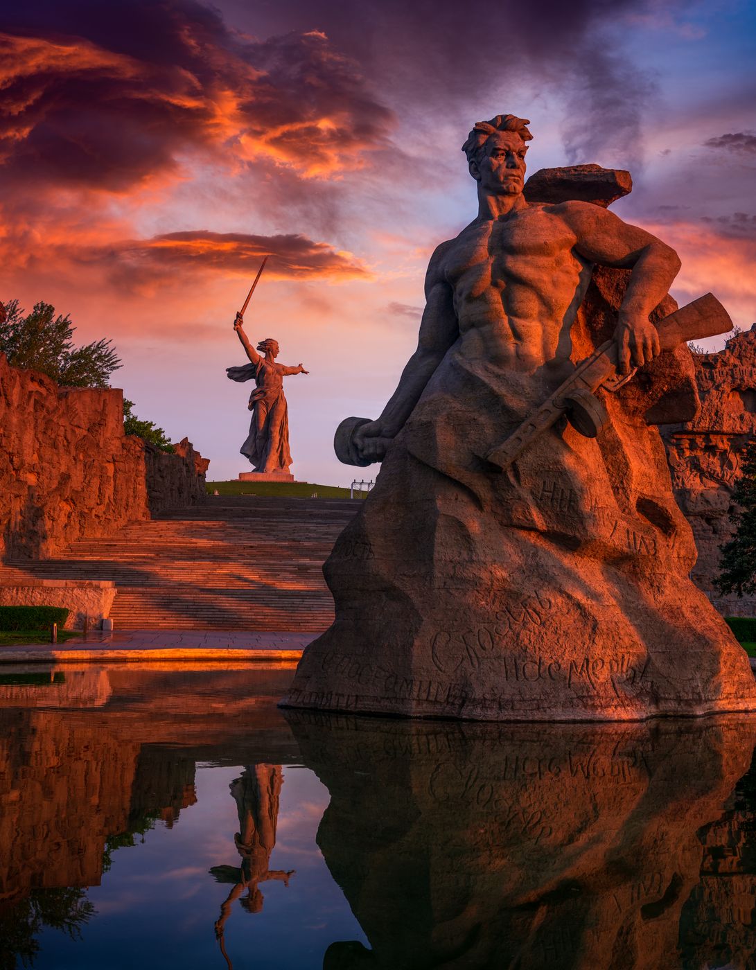 Mamayev Kurgan in Volgograd, Russia, Russian Federation