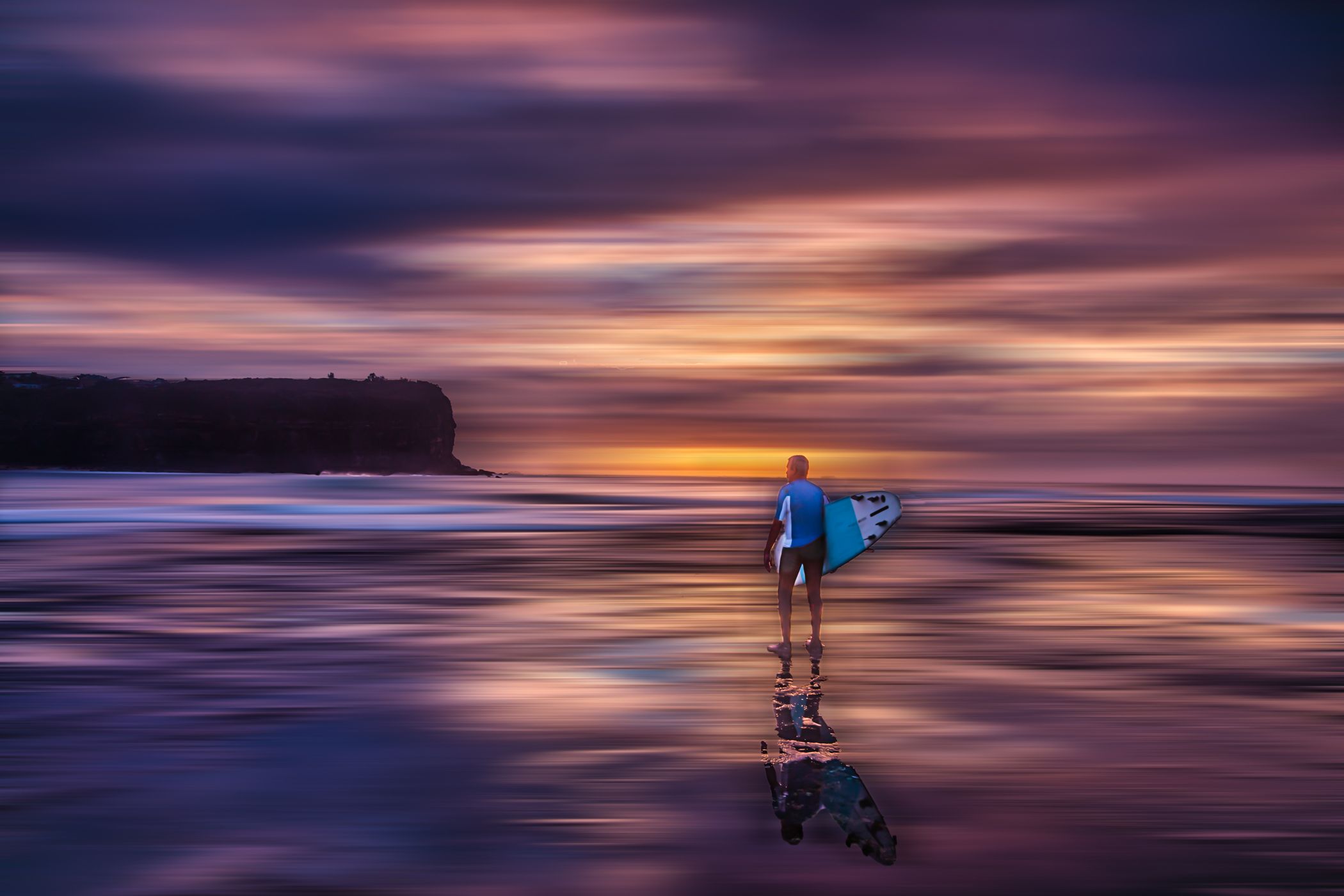 Mona Vale Basin sunrise, Northern Beaches, Sydney, NSW, Australia