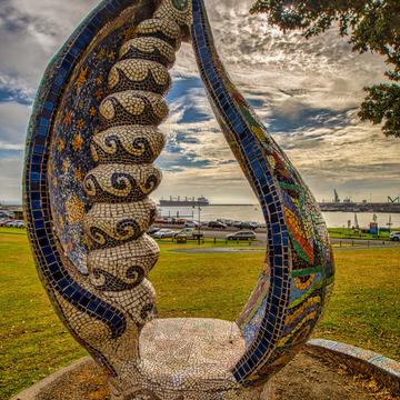 Mosiac shell artwork, Portland, Victoria, Australia