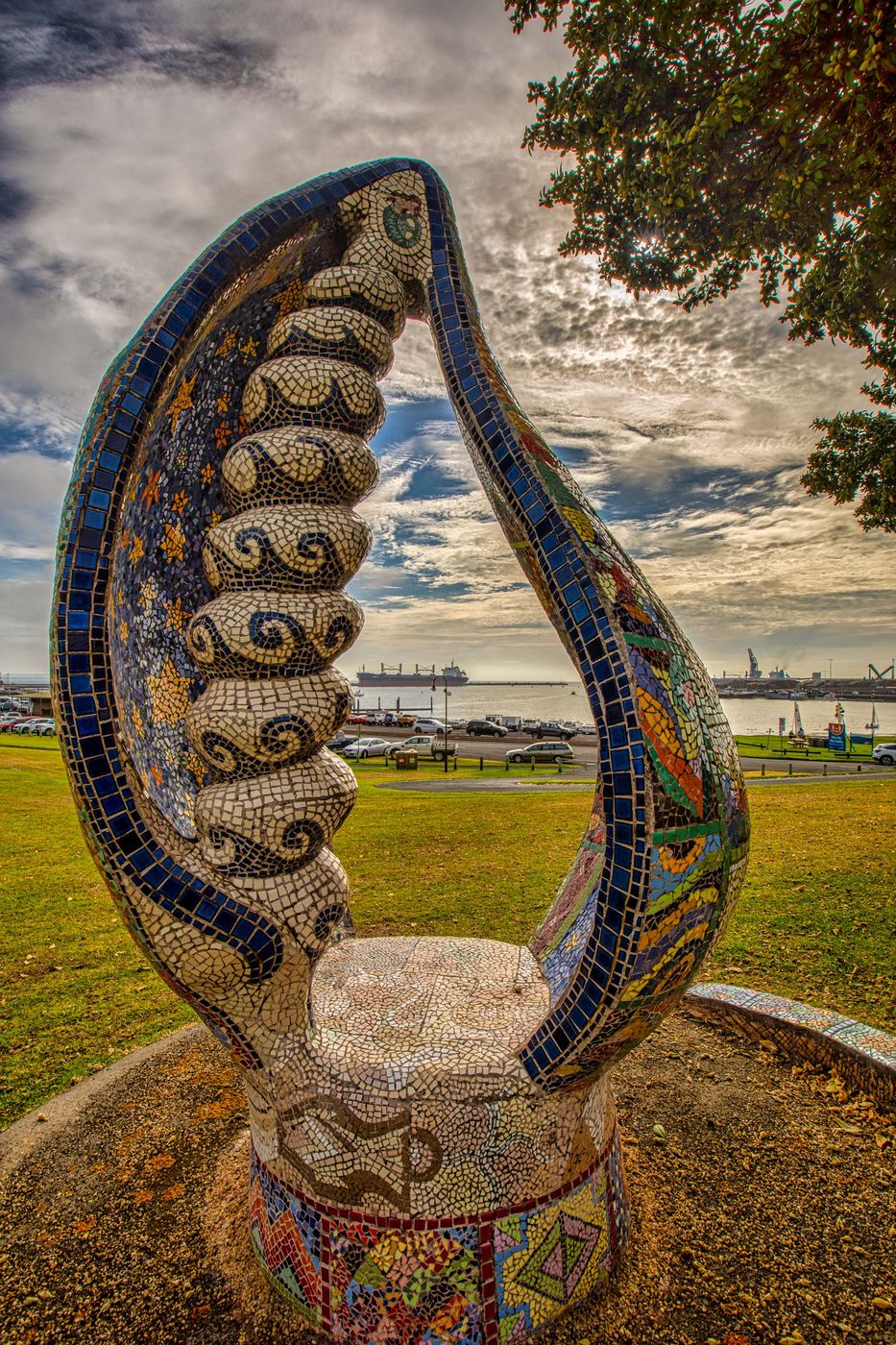 Mosiac shell artwork, Portland, Victoria, Australia