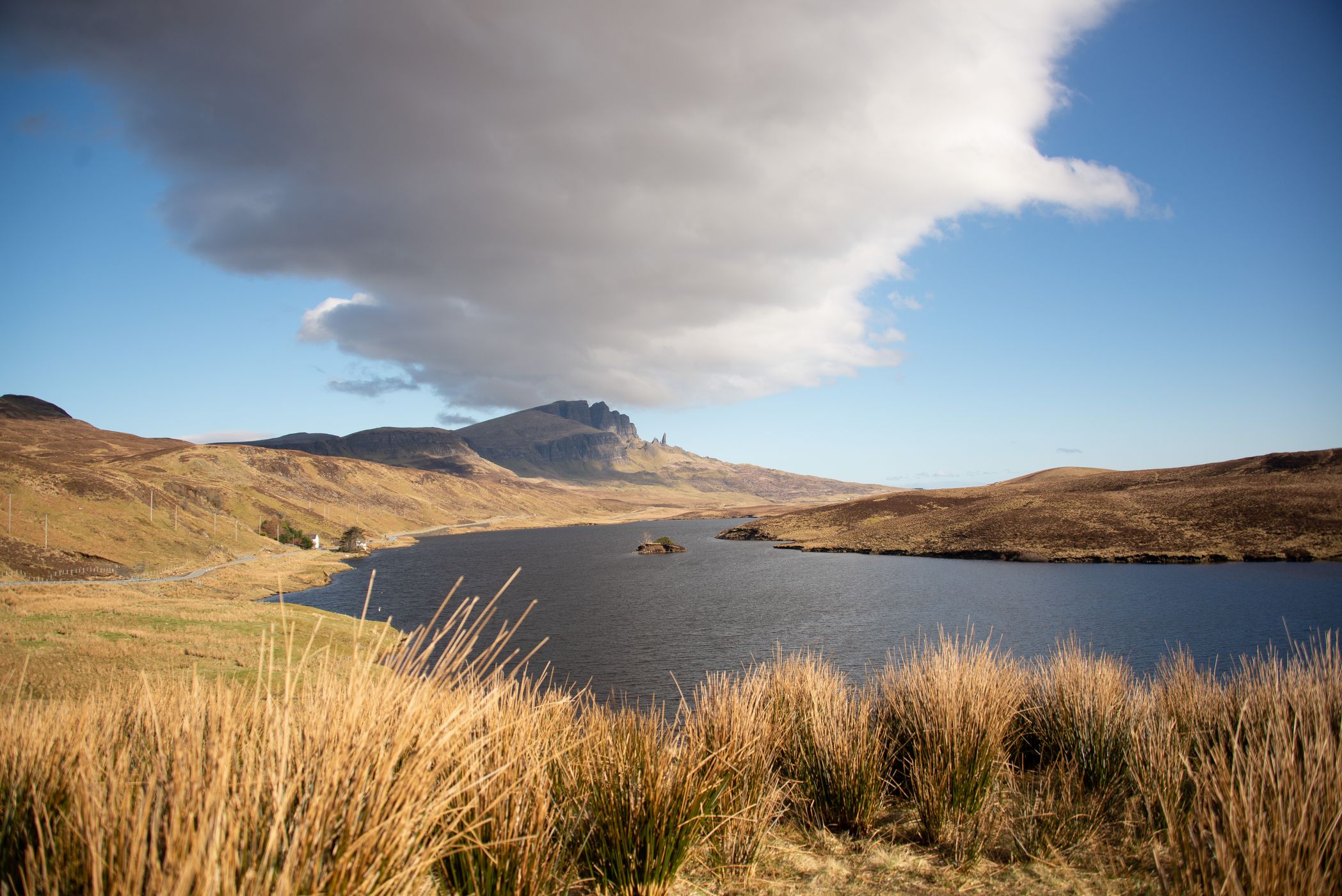 Old Man of Storr From Loch Fada, United Kingdom