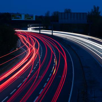 A11 Motorway at Night, United Kingdom