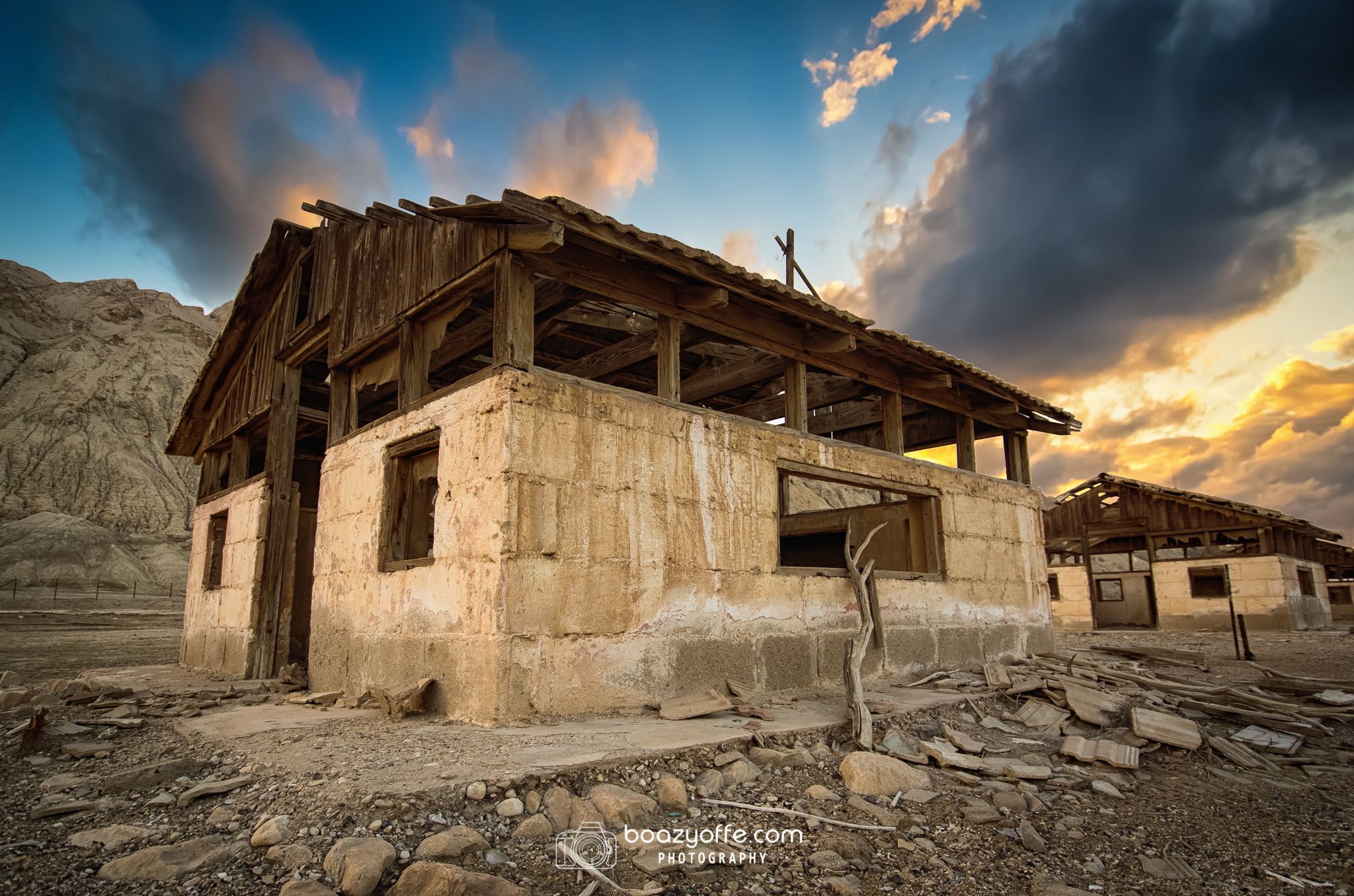 Ruins of workers village, dead sea, Israel