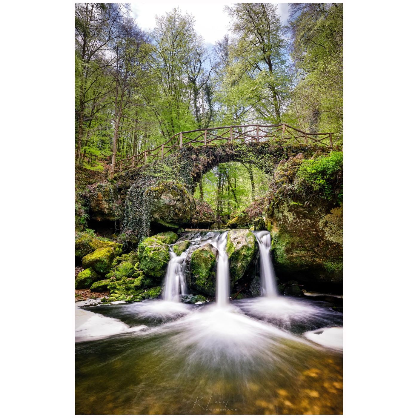 Classic View of Schiessentümpel Cascade, Luxembourg