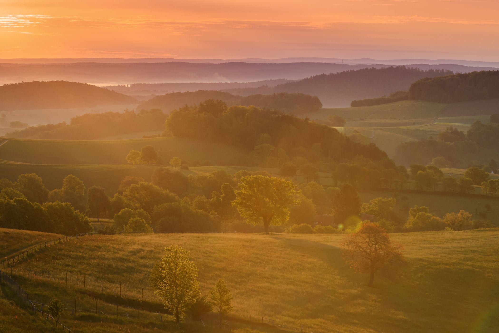 Stettbach Odenwald view, Germany