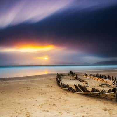 Wooden Schooner Wreck, Rossbeigh Beach, Ireland