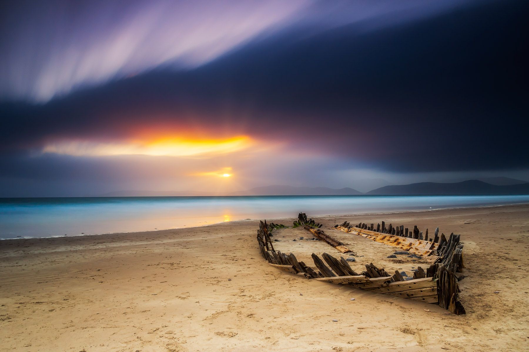 Wooden Schooner Wreck, Rossbeigh Beach, Ireland