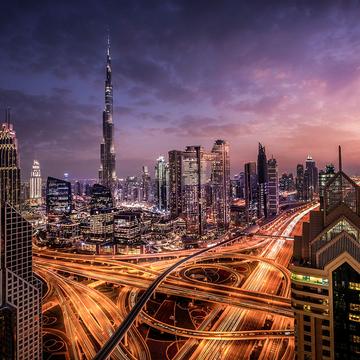 The Best View of Dubai, Burj Khalifa view from Shangri-La, United Arab Emirates