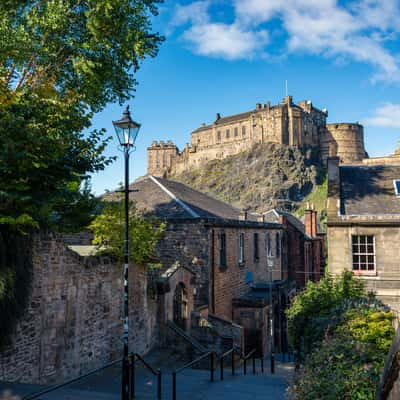 The Vennel and Edinburgh Castle, Edinburgh, United Kingdom