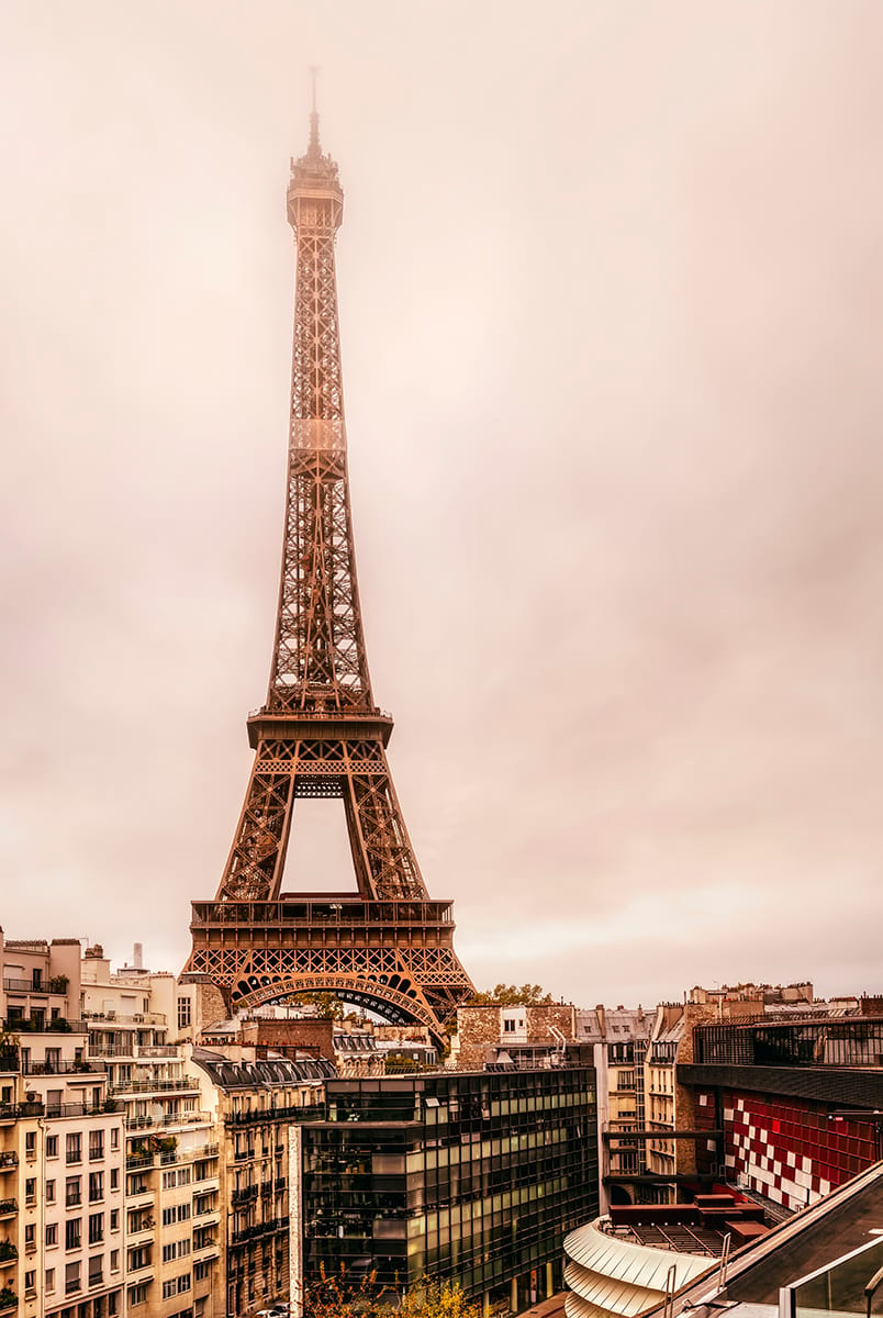 View From Above To Eiffel Tower, Paris, France