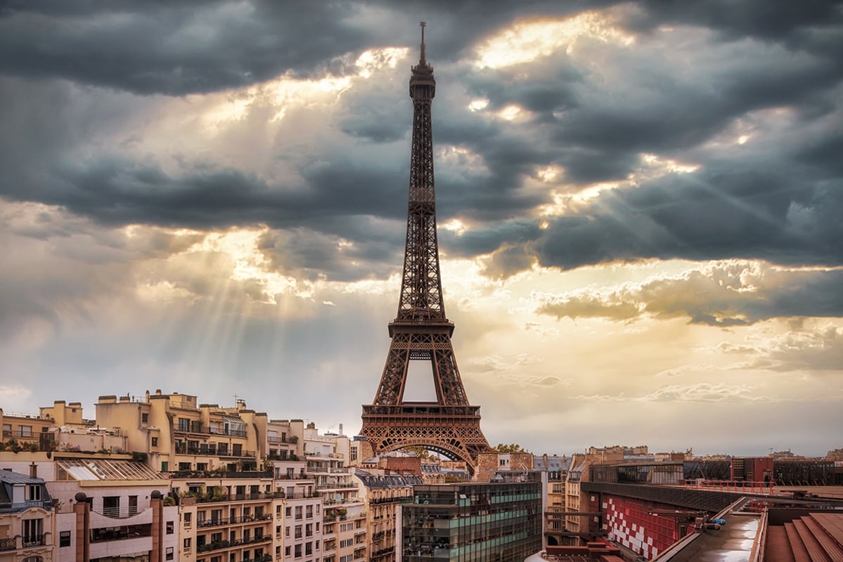 View From Above To Eiffel tower, France