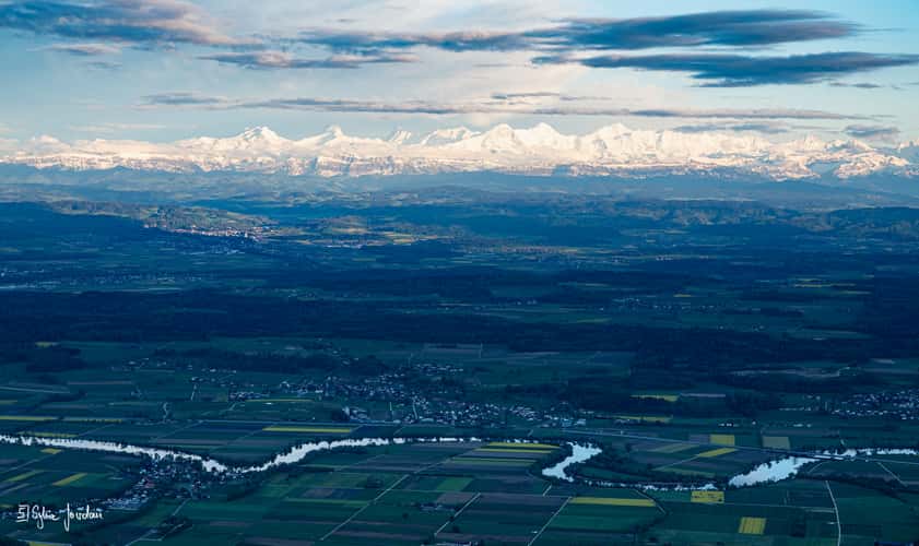 View into the Swiss Alps