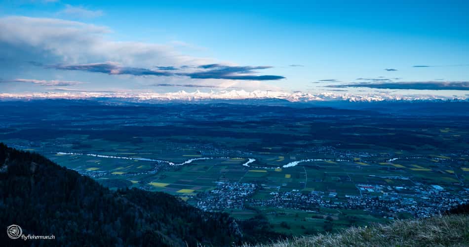 View into the Swiss Alps