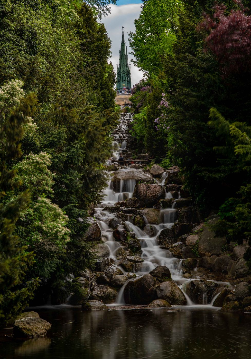 Viktoriapark Waterfall, Berlin, Germany