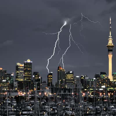 Auckland City taken from Mt Victoria, Devonport, New Zealand