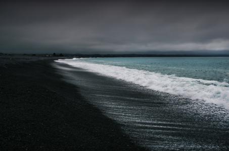 Black beach of Kaikoura
