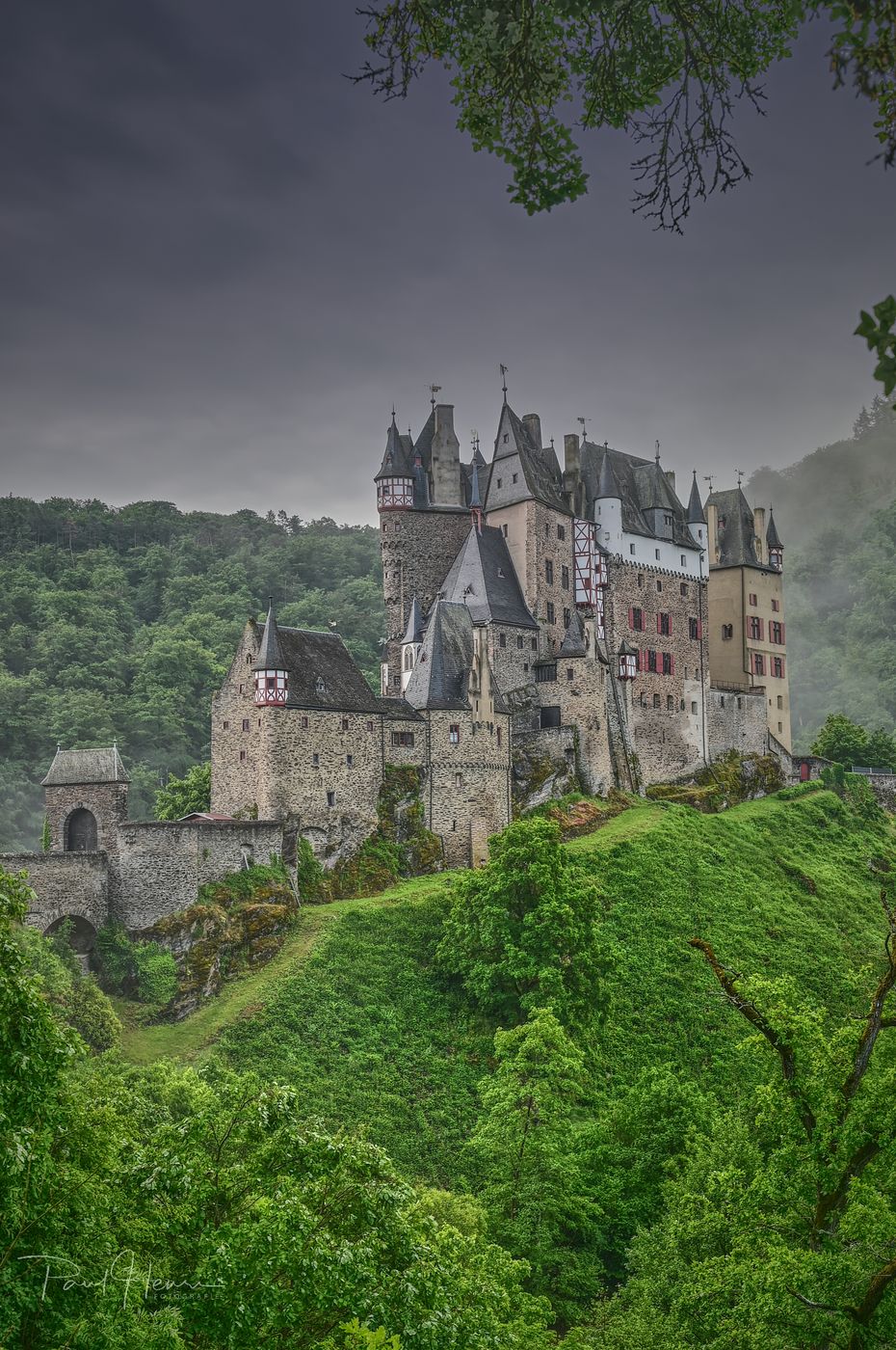 Eltz Castle from the side, Germany