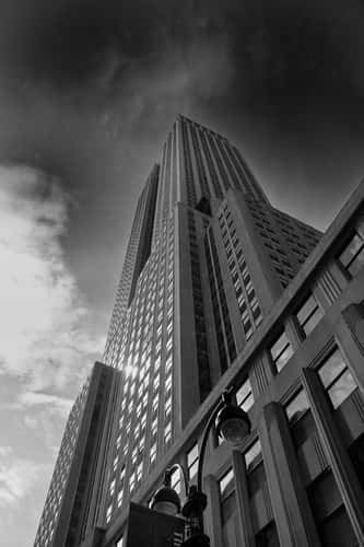 In front of the Empire State Building, New York
