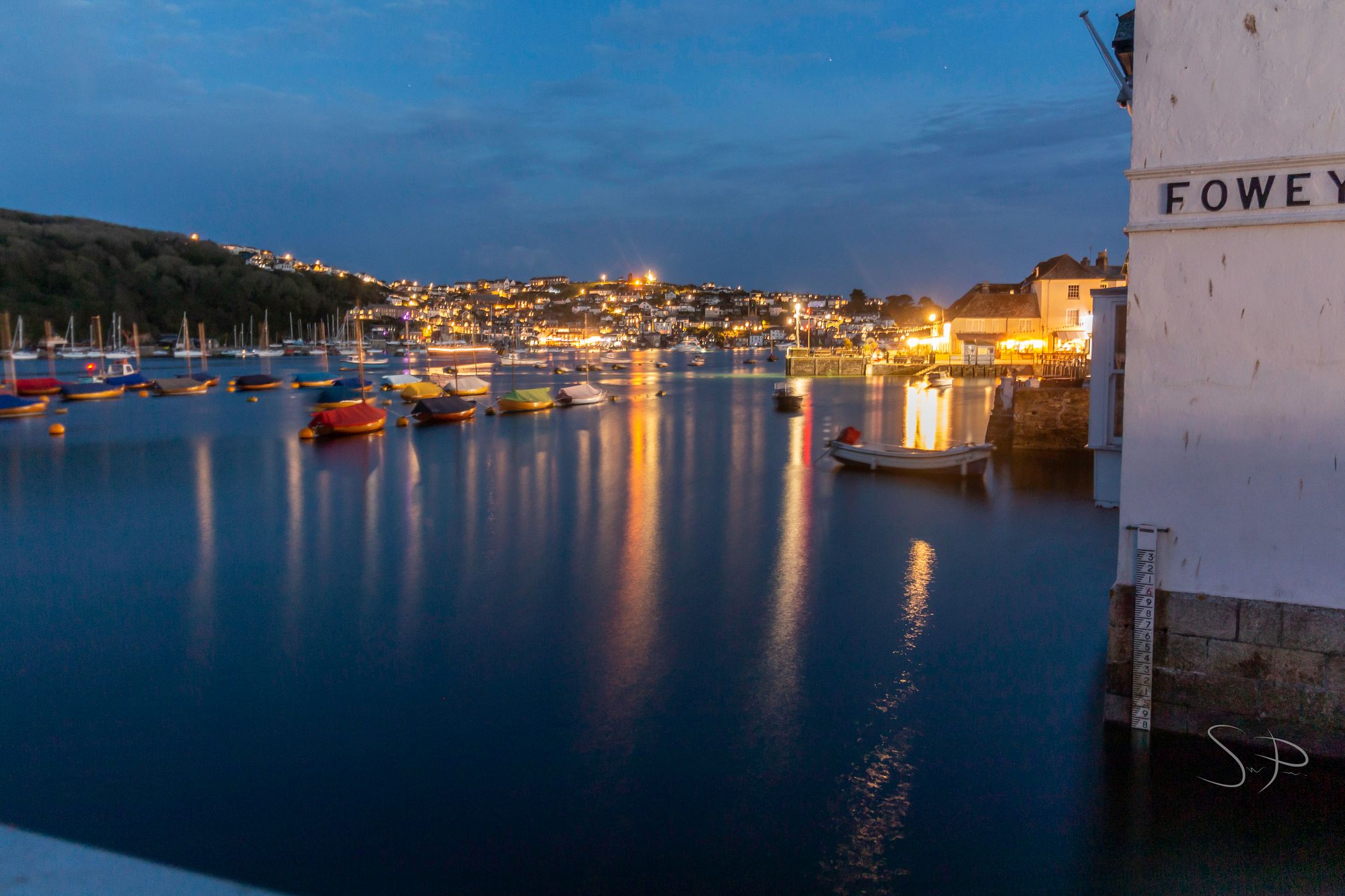 Fowey Port and side view of Polruan, United Kingdom