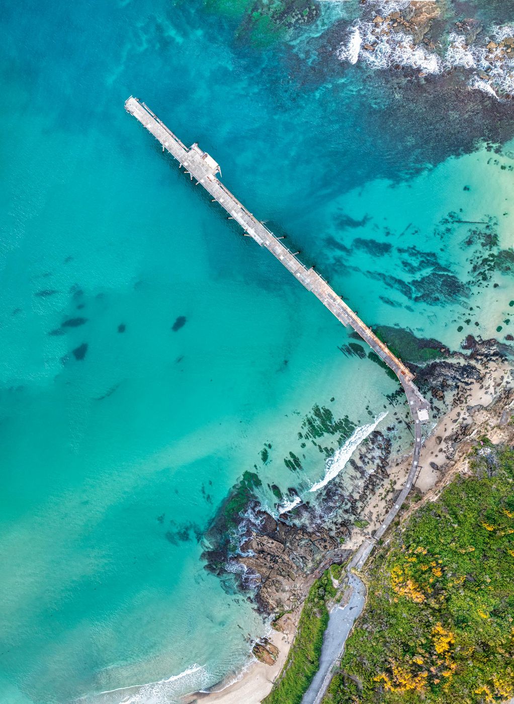 Jetty drone, Catherine Hill Bay, New South Wales, Australia