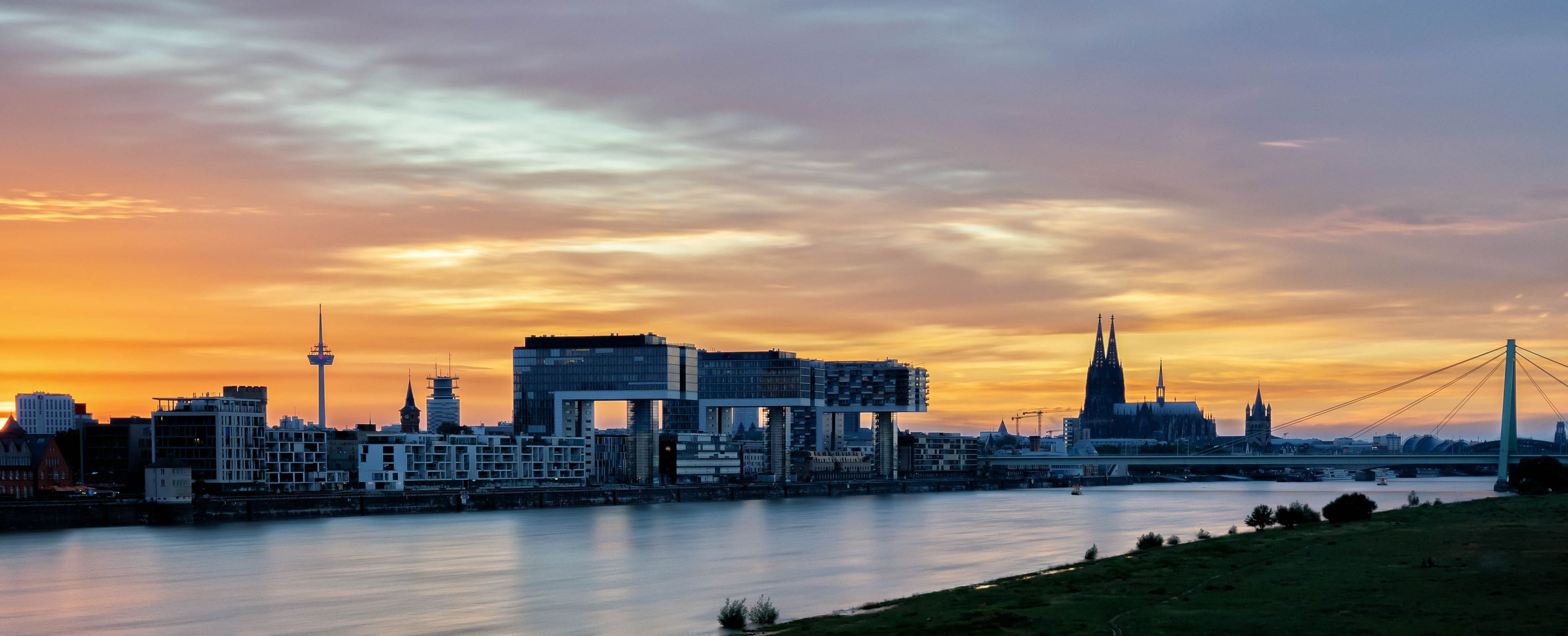 Cologne Panorama from the Southbridge, Germany