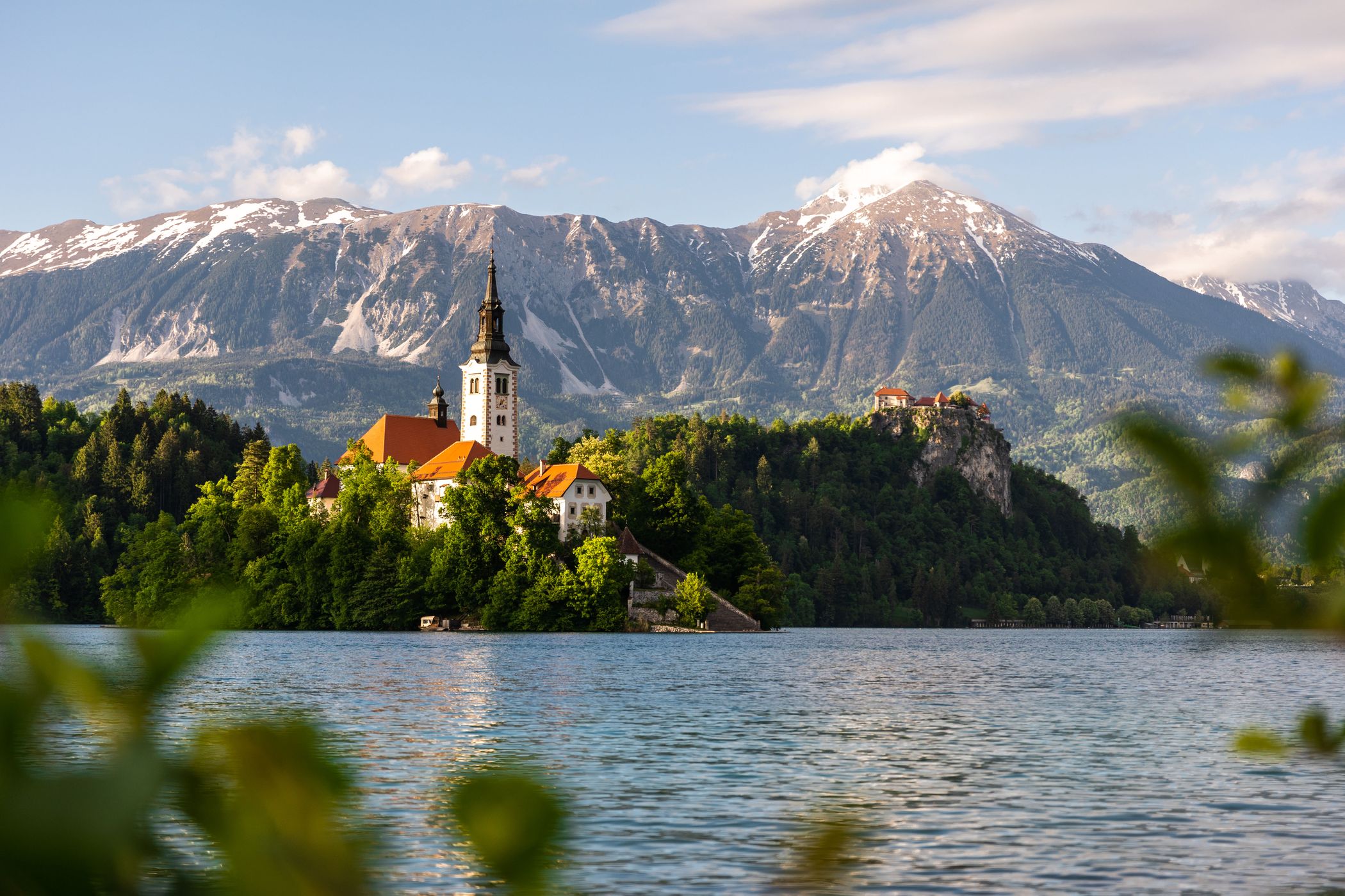 Lake Bled - Wooden Jetty - Rock covered with coins, Slovenia