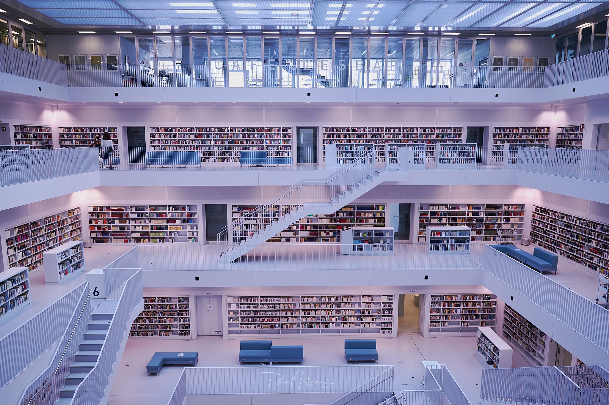 Inside City Library, Stuttgart, Germany