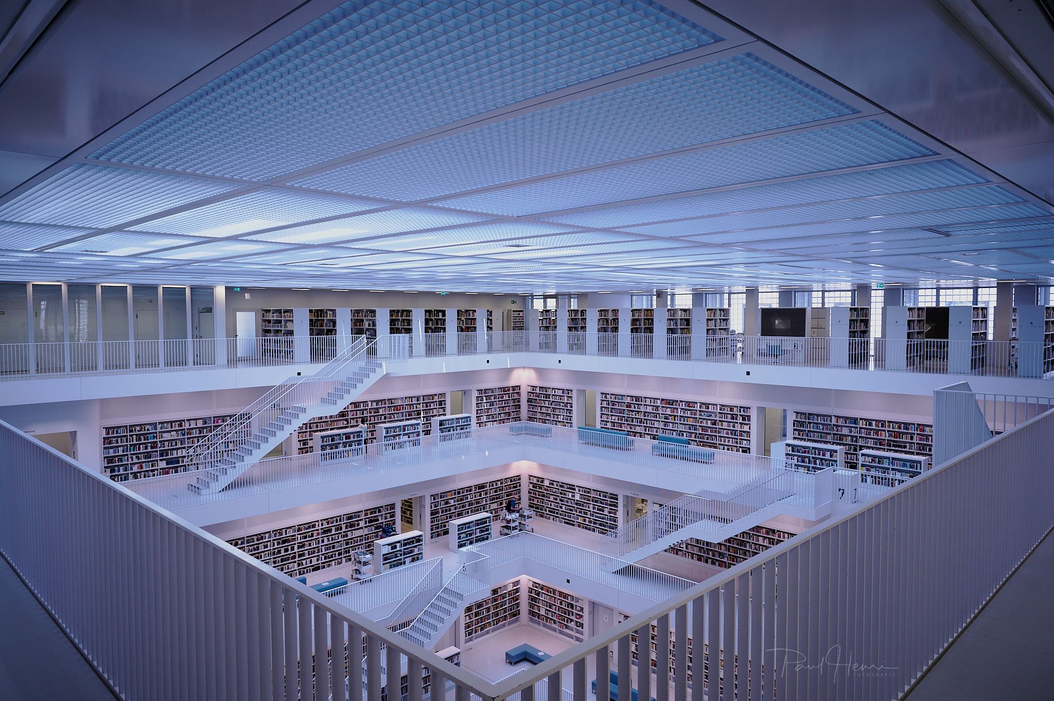 Inside City Library, Stuttgart, Germany