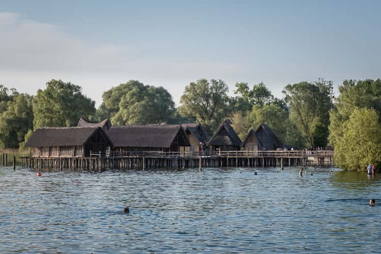 Pile dwellings in Uhldingen on Lake Constance
