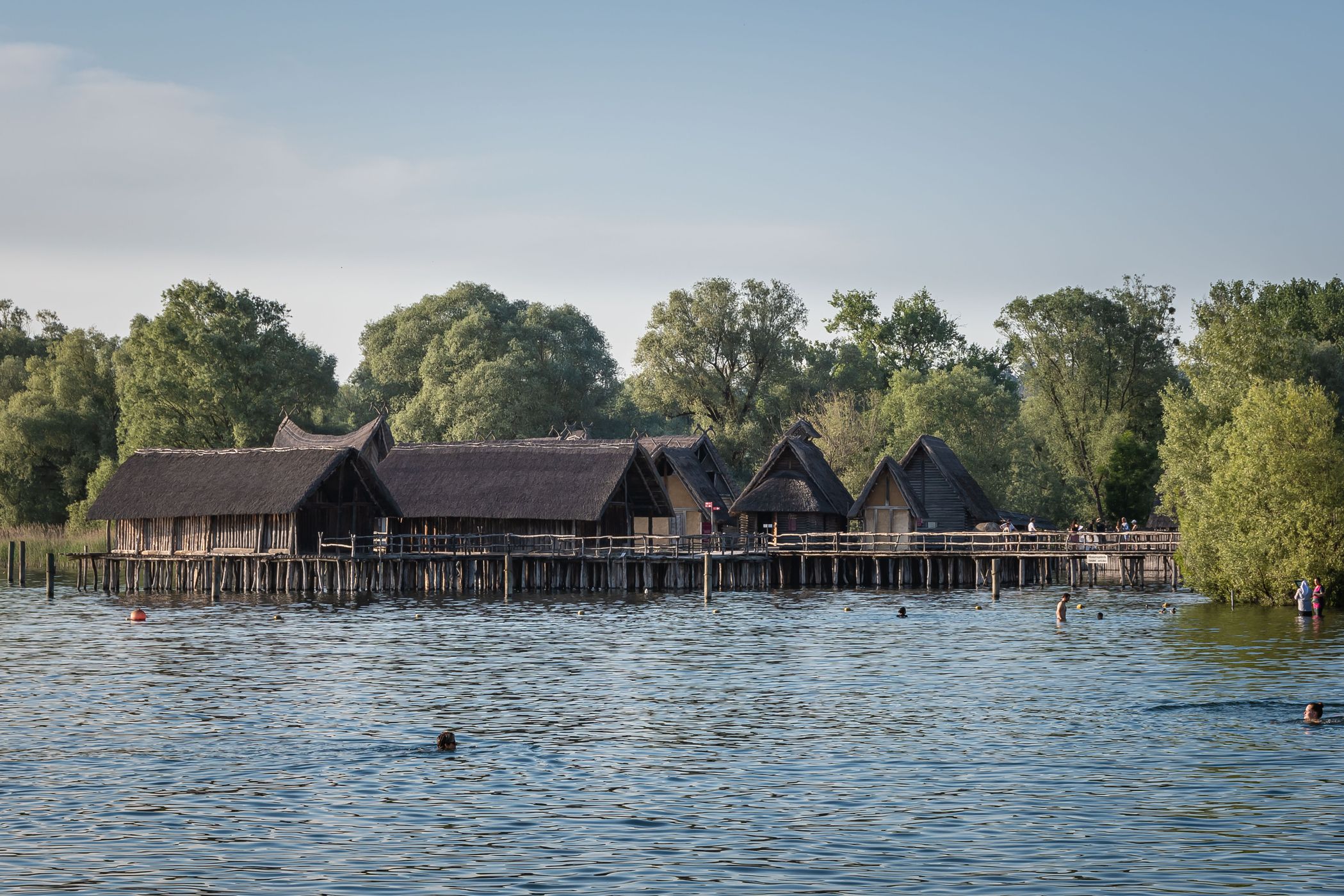 Pile dwellings in Uhldingen on Lake Constance, Germany